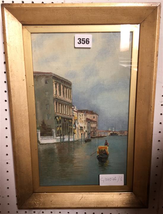 Venetian canal scene signed